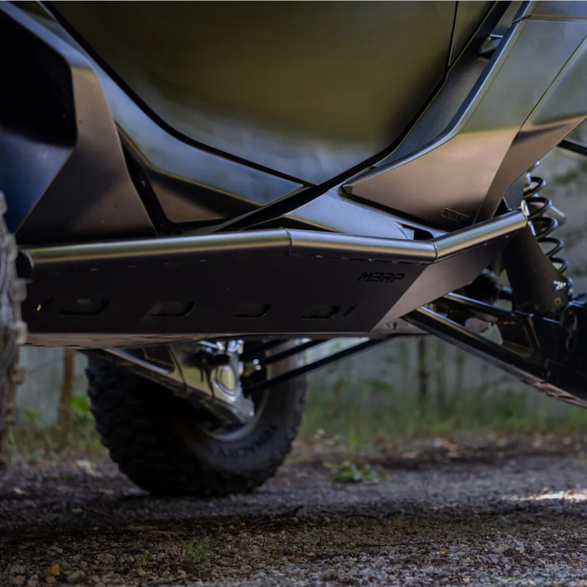 MBRP '24-'26 Can-Am Maverick R Black Coated Steel Rock Slider Kit