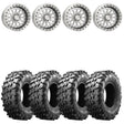 MetalFX 17" Outlaw 6R Forged 3-Piece Raw Beadlock & Maxxis Carnivore Radial Wheel & Tire Kit