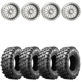 MetalFX 17" Outlaw 6R Forged 3-Piece Raw Beadlock & Maxxis Carnivore Radial Wheel & Tire Kit