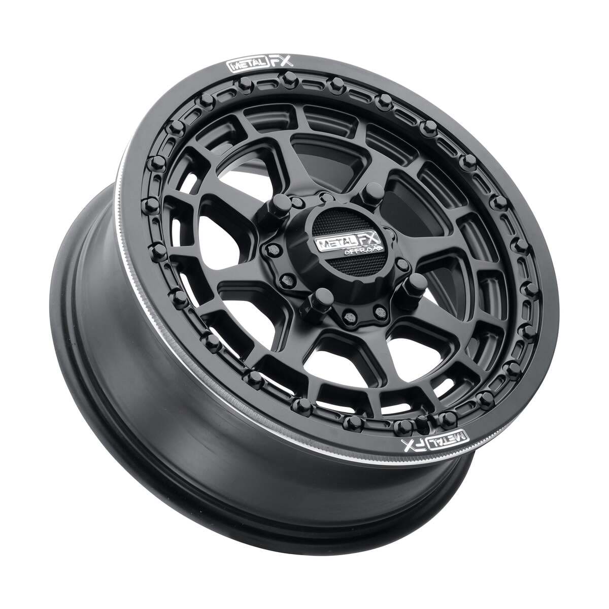 MetalFX 17" Outlaw Satin Black 4 Lug Beadlock & Maxxis Carnivore Radial Wheel & Tire Kit