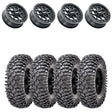 MetalFX 17" Outlaw Satin Black Beadlock & Maxxis Roxxzilla Radial Wheel & Tire Kit