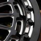 MetalFX '24+ Can-Am Maverick R Delta 6R Beadlock - Satin Black Contrast Cut