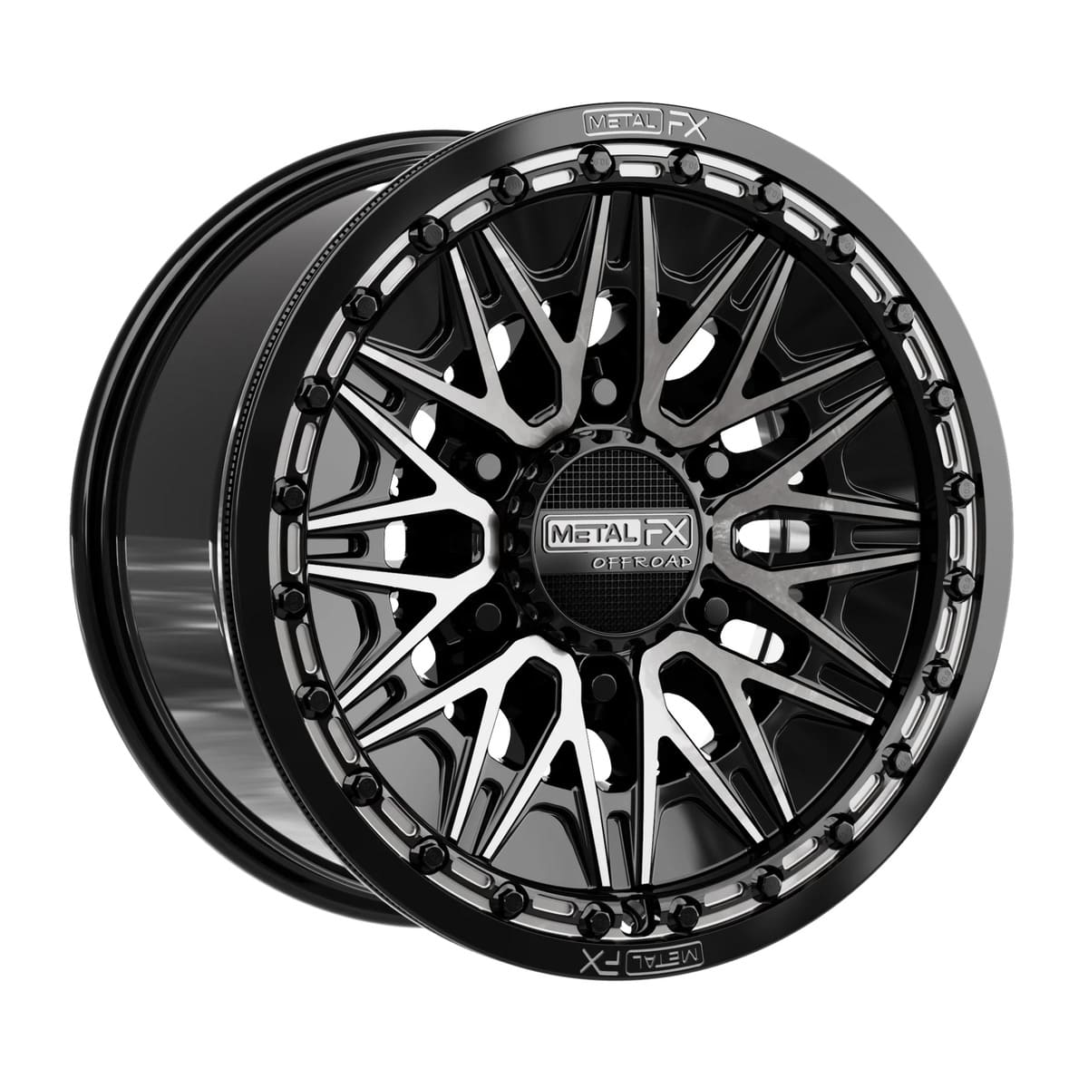 MetalFX Alpha 6R Beadlock - Gloss Black DDT Face