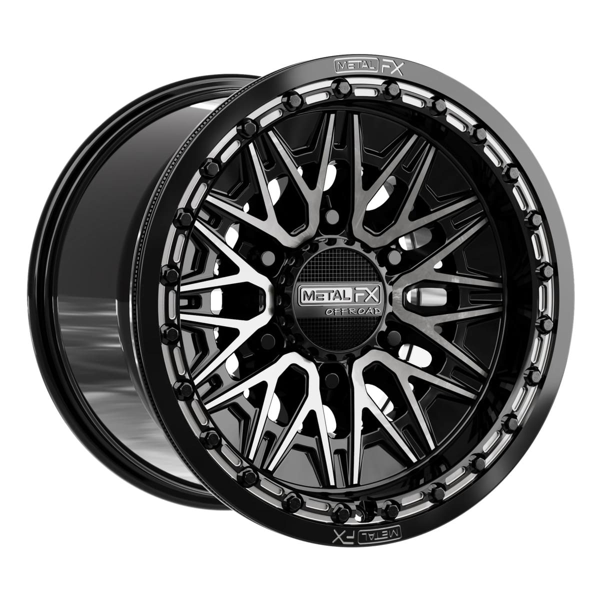 MetalFX Alpha 6R Beadlock - Gloss Black DDT Face