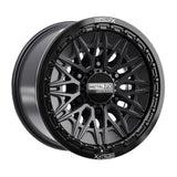 MetalFX Alpha 6R Beadlock - Satin Black w/ Gloss Black Ring