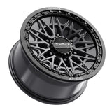 MetalFX Alpha 6R Beadlock - Satin Black w/ Gloss Black Ring