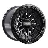MetalFX Alpha 6R Beadlock - Satin Black w/ Gloss Black Ring