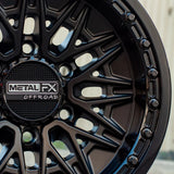 MetalFX Alpha 6R Beadlock - Satin Black w/ Gloss Black Ring