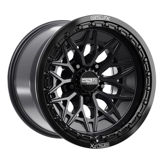 MetalFX Alpha R Beadlock - Satin Black w/ Gloss Black Ring