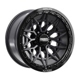 MetalFX Alpha R Beadlock - Satin Black w/ Gloss Black Ring