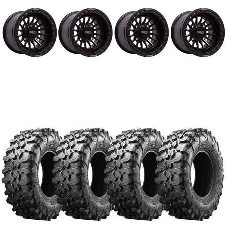 MetalFX Delta Black Beadlock & Maxxis Carnivore Radial Wheel & Tire Kit