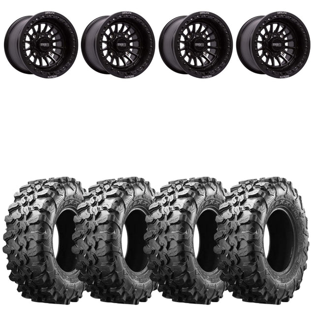 MetalFX Delta Black Beadlock & Maxxis Carnivore Radial Wheel & Tire Kit