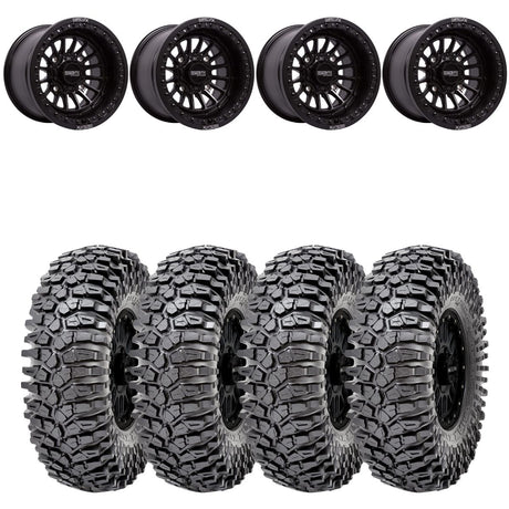 MetalFX Delta Black Beadlock & Maxxis Roxxzilla Radial Wheel & Tire Kit