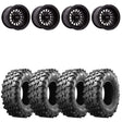 MetalFX Delta Gunmetal Contrast Cut Beadlock & Maxxis Carnivore Radial Wheel & Tire Kit