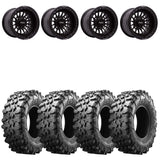 MetalFX Delta Gunmetal Contrast Cut Beadlock & Maxxis Carnivore Radial Wheel & Tire Kit