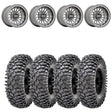 MetalFX Delta Gunmetal Contrast Cut Beadlock & Maxxis Roxxzilla Radial Wheel & Tire Kit