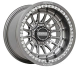 MetalFX Delta Gunmetal Contrast Cut Beadlock & Maxxis Roxxzilla Radial Wheel & Tire Kit