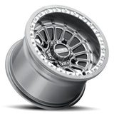 MetalFX Delta Gunmetal Contrast Cut Beadlock & Maxxis Roxxzilla Radial Wheel & Tire Kit