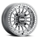 MetalFX Delta Gunmetal Contrast Cut Beadlock & Maxxis Roxxzilla Radial Wheel & Tire Kit