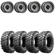 MetalFX Delta Matte Black Contrast Cut Beadlock & Maxxis Carnivore Radial Wheel & Tire Kit