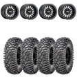 MetalFX Delta R Black Beadlock & Maxxis Roxxzilla Radial Wheel & Tire Kit