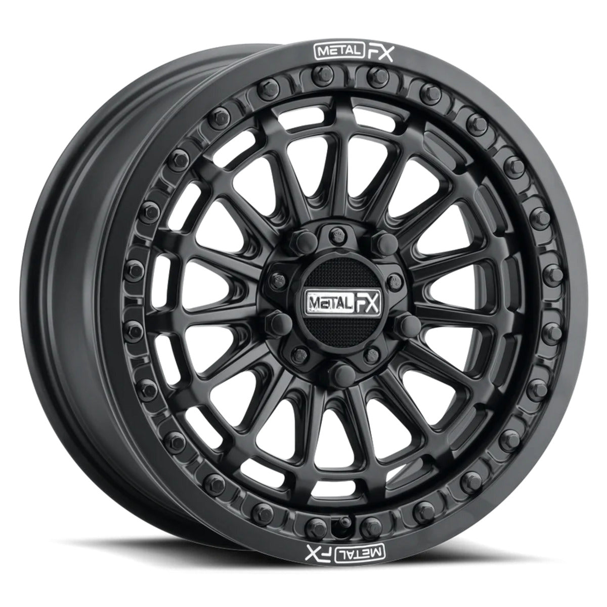 MetalFX Delta R Black Beadlock & Maxxis Roxxzilla Radial Wheel & Tire Kit