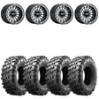 MetalFX Delta R Black Contrast Cut Beadlock & Maxxis Carnivore Radial Wheel & Tire Kit