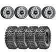 MetalFX Delta R Black Contrast Cut Beadlock & Maxxis Roxxzilla Radial Wheel & Tire Kit