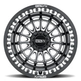 MetalFX Delta R Black Contrast Cut Beadlock & Maxxis Roxxzilla Radial Wheel & Tire Kit