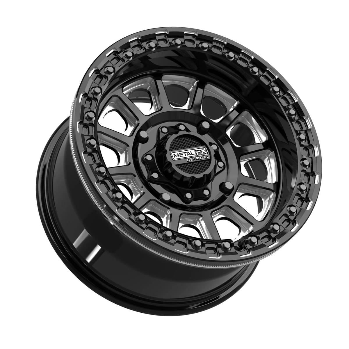 MetalFX Gloss Black Contrast Cut Rampage Beadlock