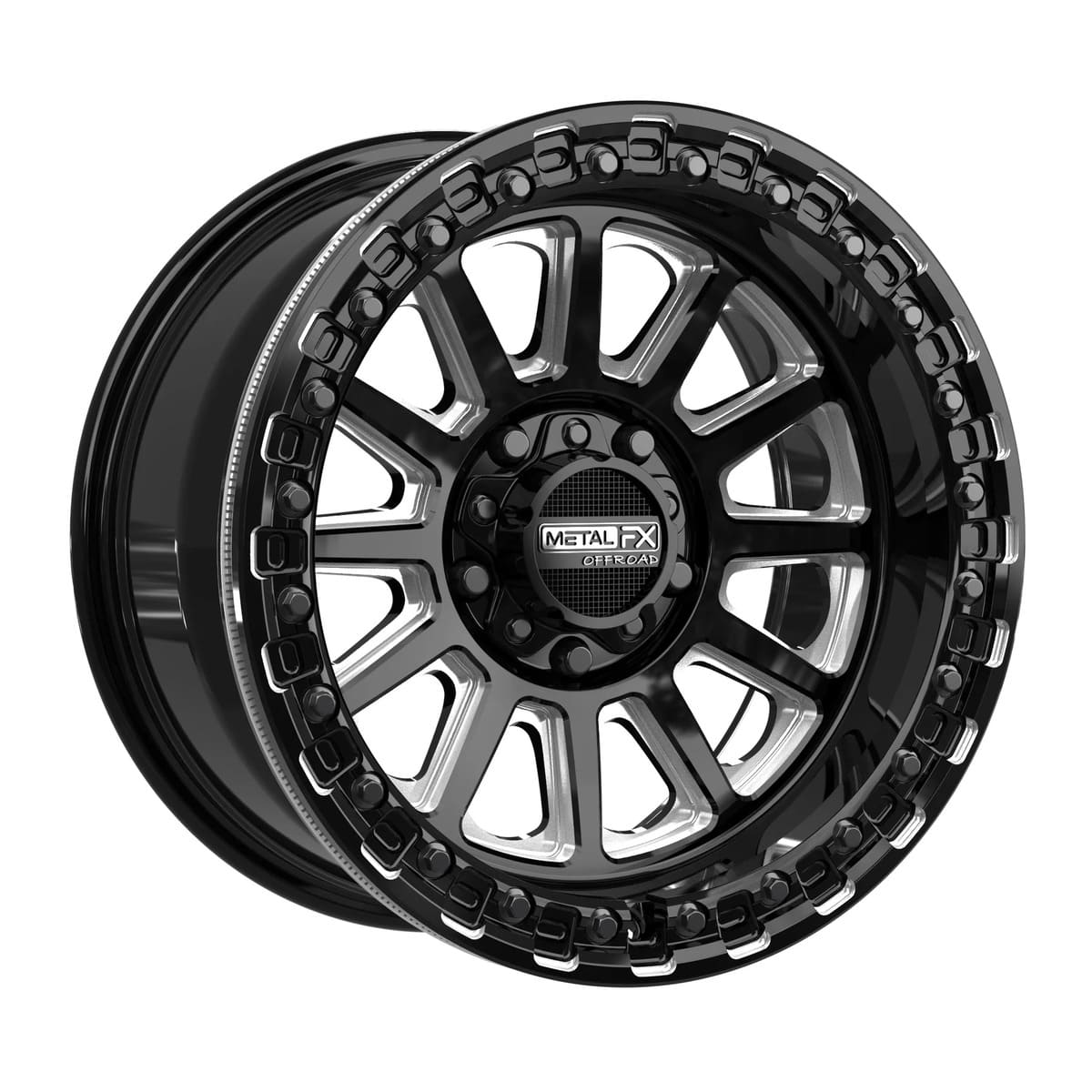 MetalFX Gloss Black Contrast Cut Rampage R Beadlock