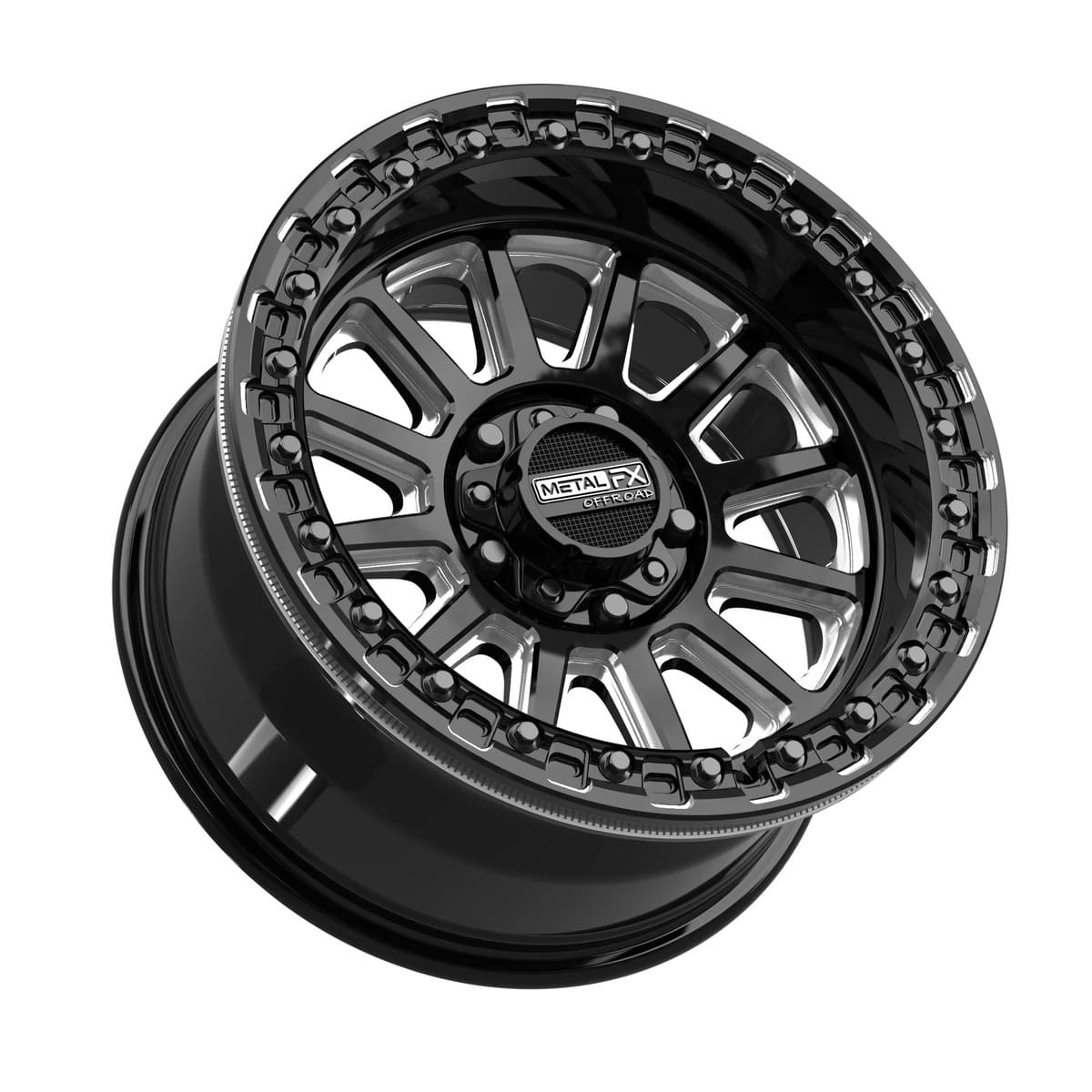 MetalFX Gloss Black Contrast Cut Rampage R Beadlock