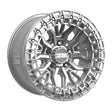 MetalFX Gloss Silver Machined Mayhem R Beadlock