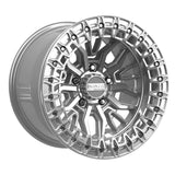MetalFX Gloss Silver Machined Mayhem R Beadlock