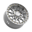 MetalFX Gloss Silver Machined Rampage 6R Beadlock