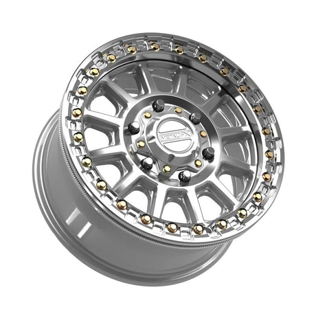 MetalFX Gloss Silver Machined Rampage 6R Beadlock