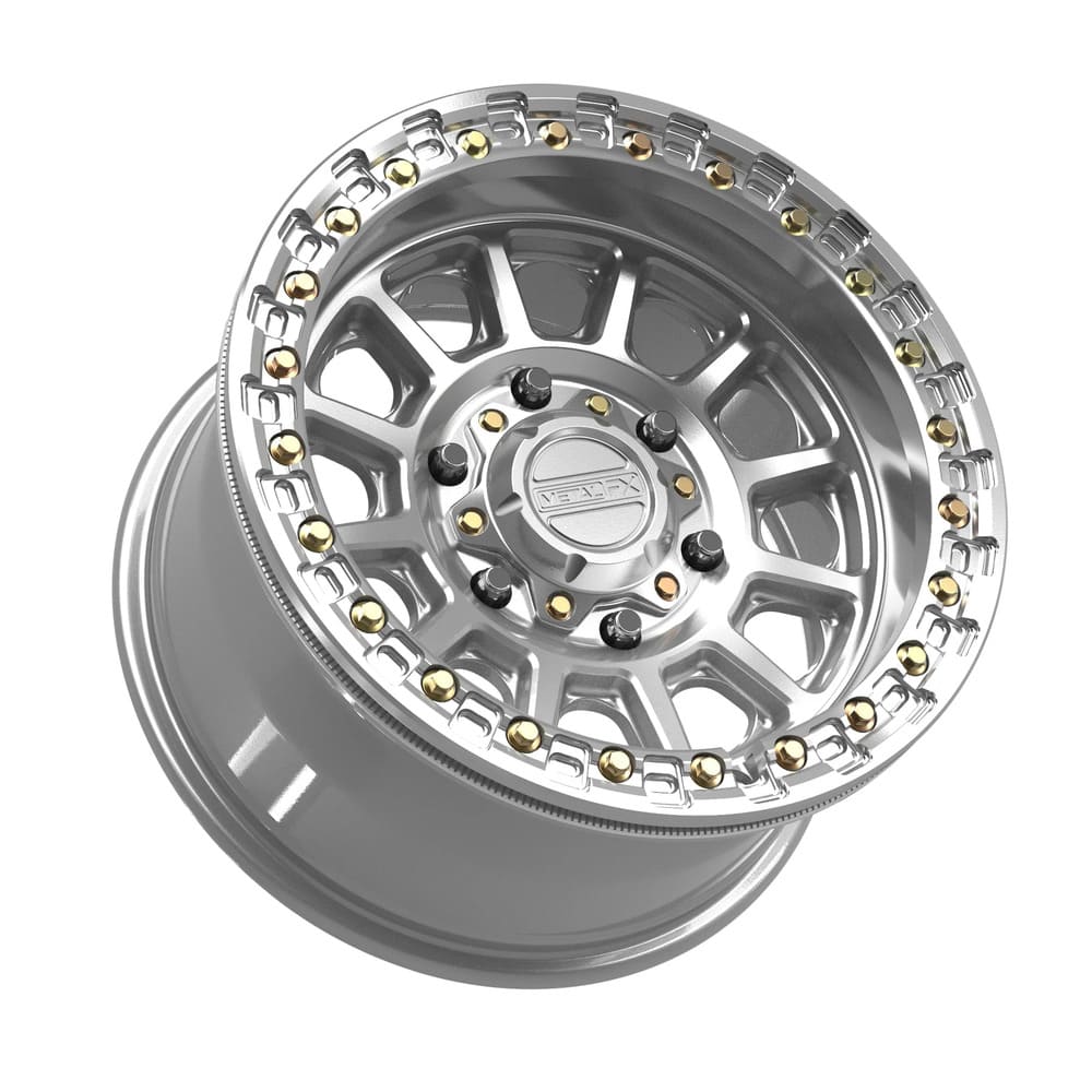 MetalFX Gloss Silver Machined Rampage 6R Beadlock
