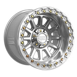 MetalFX Gloss Silver Machined Rampage R 5 Lug Beadlock