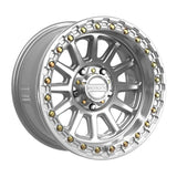 MetalFX Gloss Silver Machined Rampage R 5 Lug Beadlock