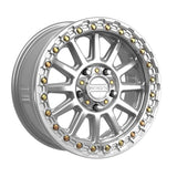 MetalFX Gloss Silver Machined Rampage R 5 Lug Beadlock