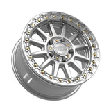 MetalFX Gloss Silver Machined Rampage R 5 Lug Beadlock