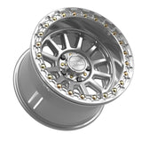 MetalFX Gloss Silver Machined Rampage R 5 Lug Beadlock