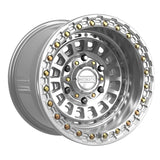 MetalFX Gloss Silver Machined Sicario 6R Beadlock