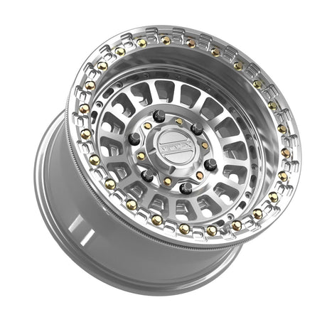 MetalFX Gloss Silver Machined Sicario 6R Beadlock