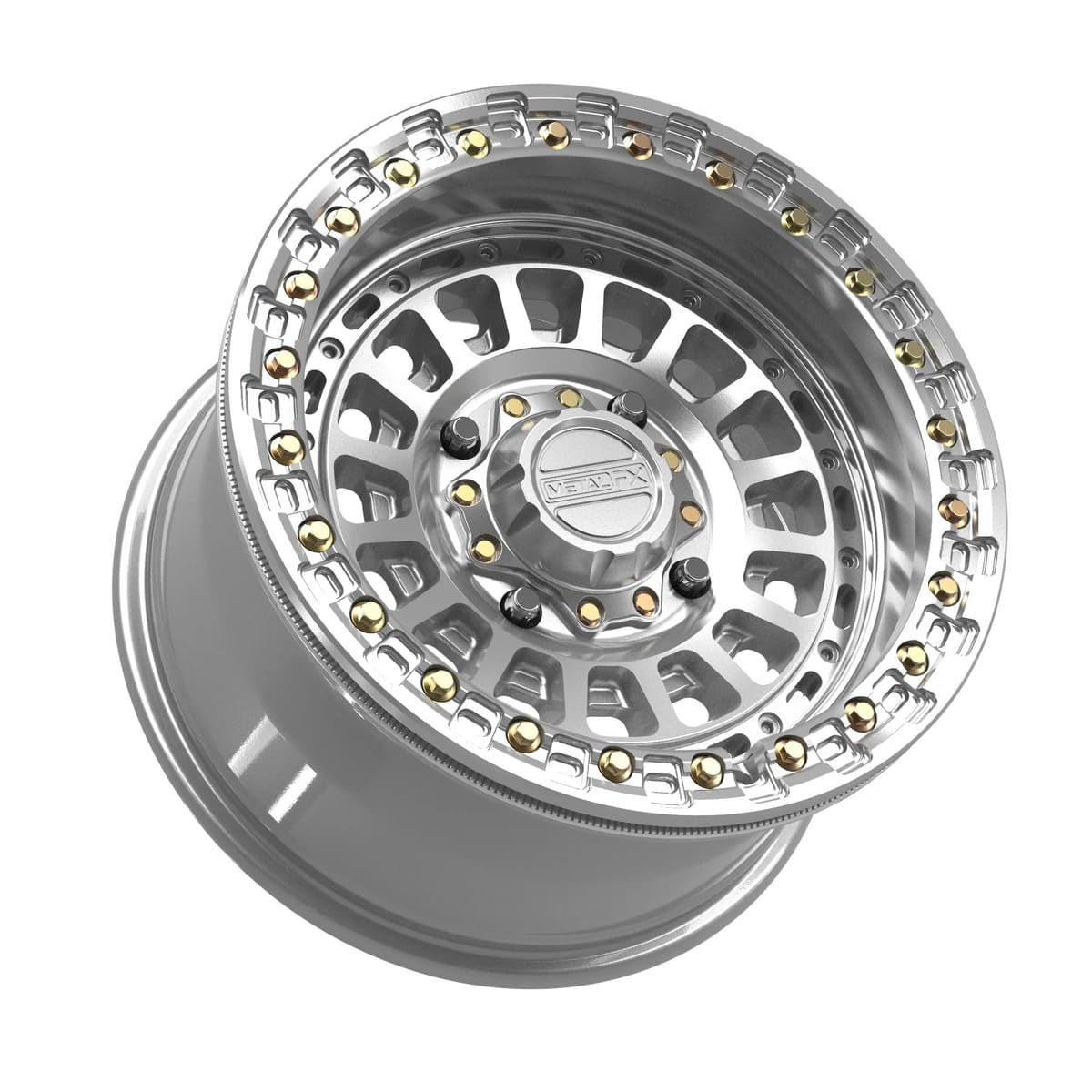 MetalFX Gloss Silver Machined Sicario Beadlock