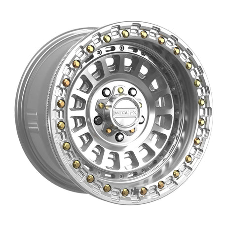 MetalFX Gloss Silver Machined Sicario R Beadlock