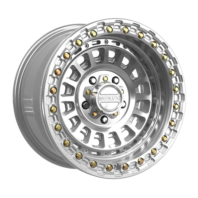 MetalFX Gloss Silver Machined Sicario R Beadlock