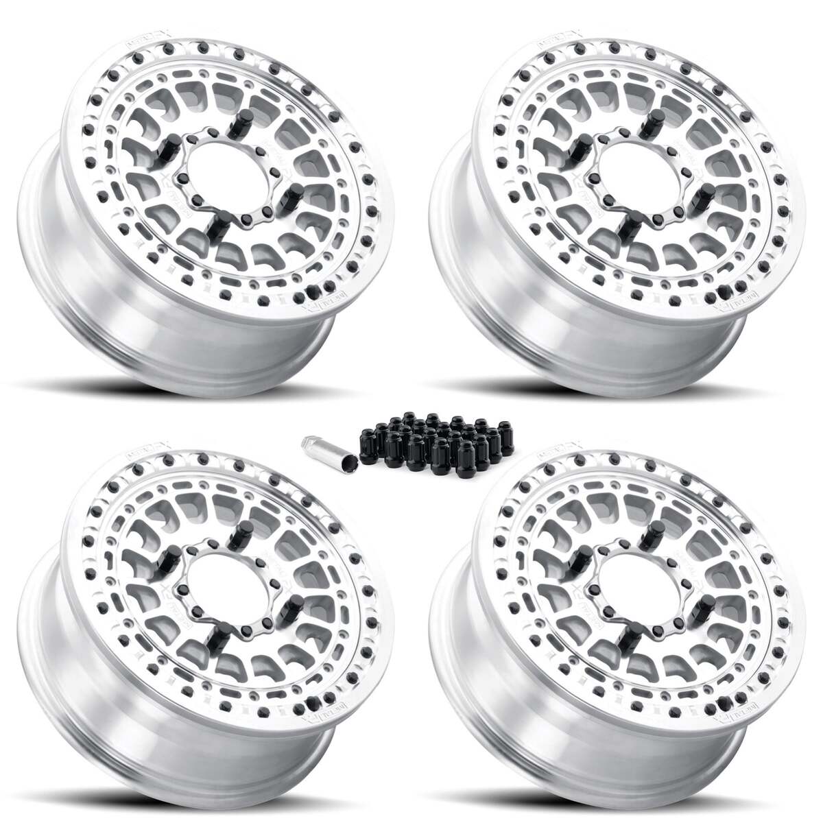 MetalFX Hitman UTV Beadlock Wheel Kit - Raw