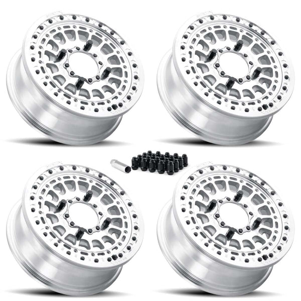 MetalFX Hitman UTV Beadlock Wheel Kit - Raw