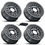 MetalFX Hitman UTV Beadlock Wheel Kit - Satin Black